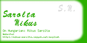 sarolta mikus business card